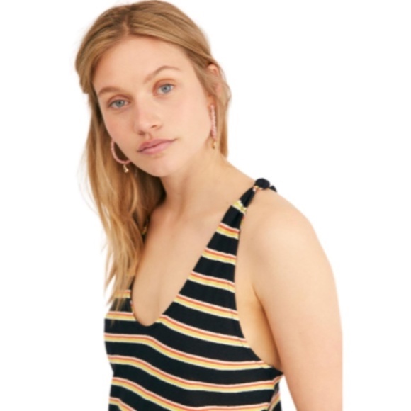 NEW Free People Lost at Sea Tank Top Black L - Picture 2 of 12